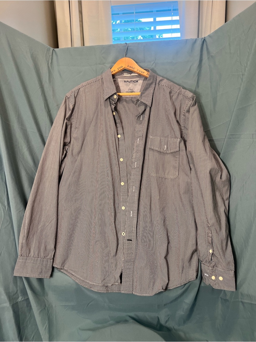 Nautica Men's Slate blue Button-Down Shirt
